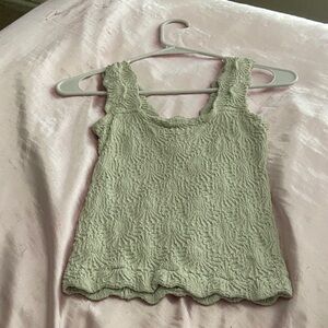 Free People Textured Tank Top in Cream